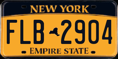 NY license plate FLB2904