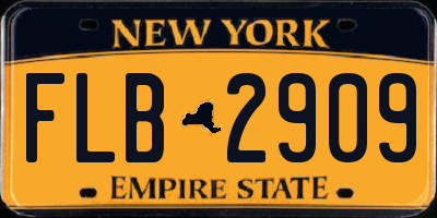 NY license plate FLB2909