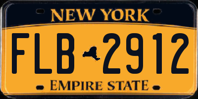 NY license plate FLB2912