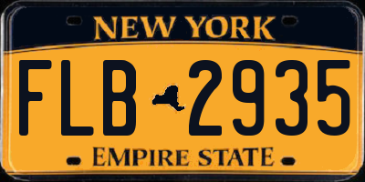 NY license plate FLB2935