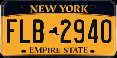NY license plate FLB2940