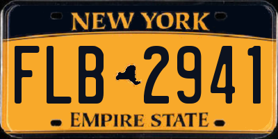 NY license plate FLB2941