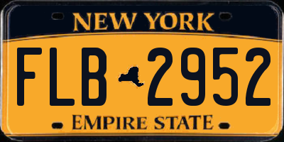 NY license plate FLB2952