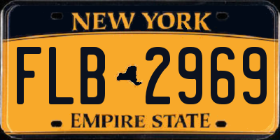 NY license plate FLB2969