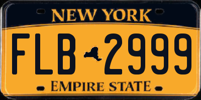 NY license plate FLB2999
