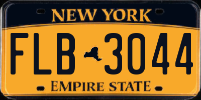 NY license plate FLB3044