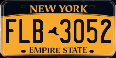 NY license plate FLB3052