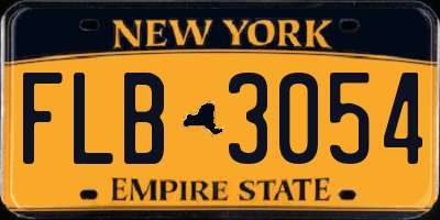 NY license plate FLB3054