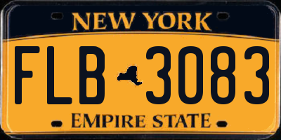 NY license plate FLB3083