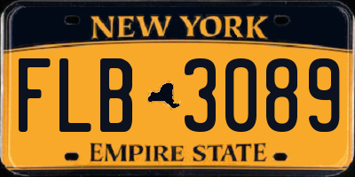NY license plate FLB3089