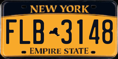 NY license plate FLB3148