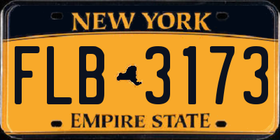 NY license plate FLB3173