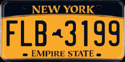 NY license plate FLB3199