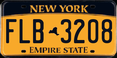 NY license plate FLB3208