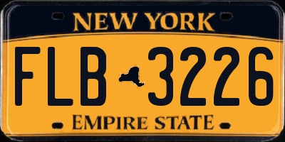 NY license plate FLB3226