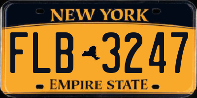 NY license plate FLB3247