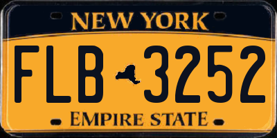 NY license plate FLB3252