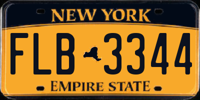 NY license plate FLB3344