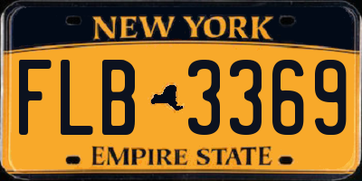 NY license plate FLB3369