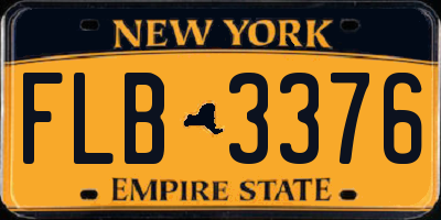 NY license plate FLB3376