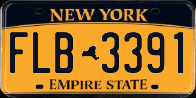 NY license plate FLB3391