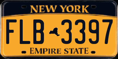 NY license plate FLB3397