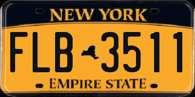 NY license plate FLB3511