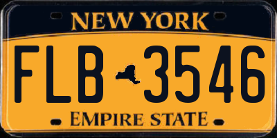 NY license plate FLB3546