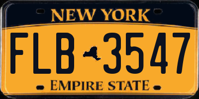 NY license plate FLB3547