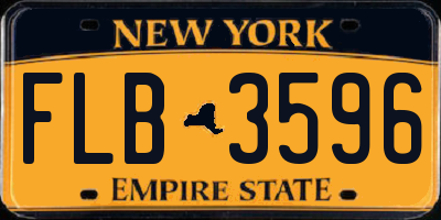 NY license plate FLB3596