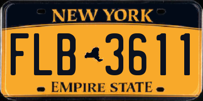 NY license plate FLB3611