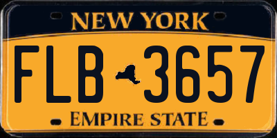 NY license plate FLB3657