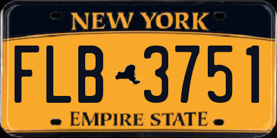 NY license plate FLB3751