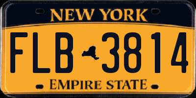NY license plate FLB3814