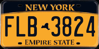 NY license plate FLB3824