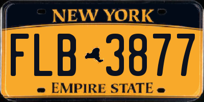 NY license plate FLB3877