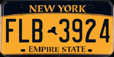 NY license plate FLB3924