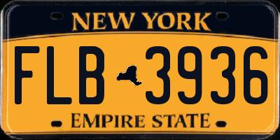 NY license plate FLB3936