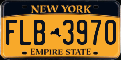 NY license plate FLB3970