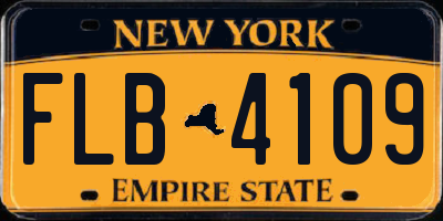 NY license plate FLB4109