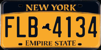 NY license plate FLB4134