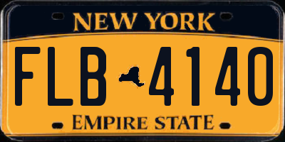 NY license plate FLB4140
