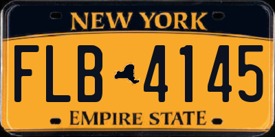 NY license plate FLB4145