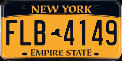 NY license plate FLB4149