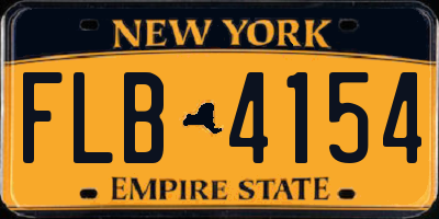 NY license plate FLB4154