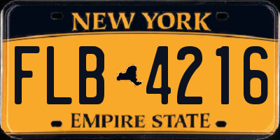NY license plate FLB4216