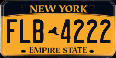 NY license plate FLB4222