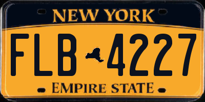 NY license plate FLB4227