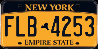 NY license plate FLB4253