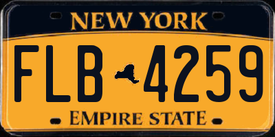 NY license plate FLB4259